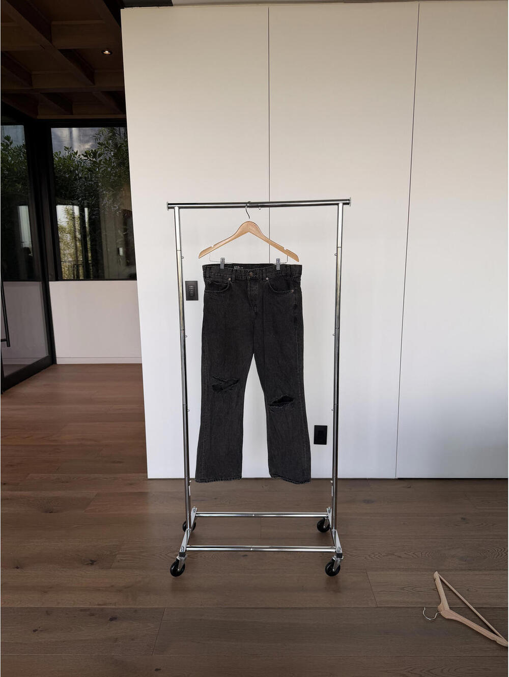 Celine Black Distressed Denim Jeans